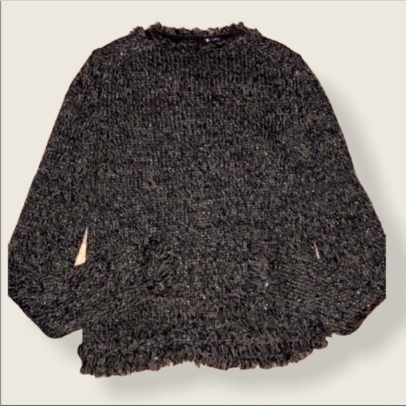 Express Silver & Black Glitter Coat Blazer Sweater Small NWOT - Picture 6 of 9